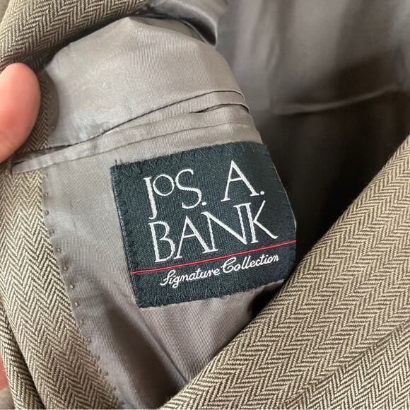 Jos. A. Bank | Brown Silk Camel Hair Mens Suit Jacket Size 44R - Picture 5 of 7